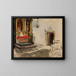 Wojciech Kossak - Altar in the church at Wola.webp