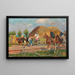 Begegnung auf dem Weg zum Dorf - Wojciech Kossak — gerahmtes Bild an der Wand