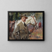 Selbstporträt mit einem Pferd - Wojciech Kossak — gerahmtes Bild an der Wand