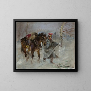 Wojciech Kossak - Uhlan Leading a Horse.webp