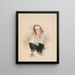Portrait einer jungen Frau - Woldemar Hau — gerahmtes Bild an der Wand