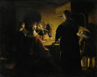 Szene einer von Kerzen beleuchteten Taverne - Wolfgang Heimbach — Ansicht des Kunstwerks