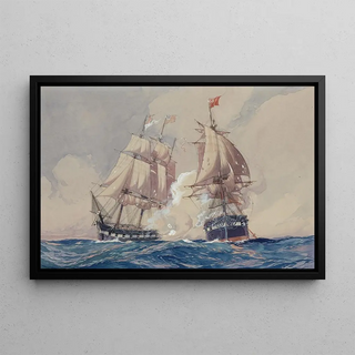 Worden Wood - Action between the USS Ranger and the HMS Drake Revolutionary War.webp