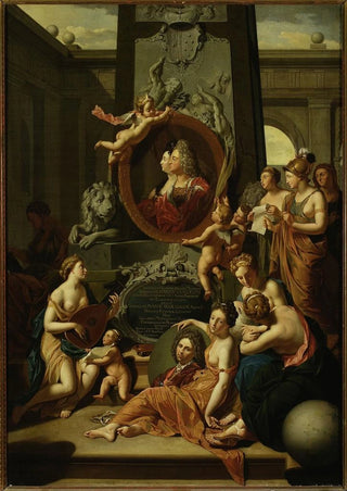 Workshop of Adriaen van der Werff - Liberal arts pay homage to Johann Wilhelm Palatine of the Rhine and his wife.webp