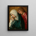 Die Jungfrau und Johannes den Evangelisten - Atelier von Jacob Cornelisz van Oostsanen — gerahmtes Bild an der Wand