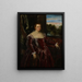 Portrait der Dogaressa Morosina Morosini - Atelier von Jacopo Tintoretto — gerahmtes Bild an der Wand