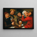 Bauern beim Fest und Kartenspielen - Atelier von Jan Massys — gerahmtes Bild an der Wand