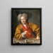 Ein eleganter Herr mit einer Pfeife - Atelier von Jean-Baptiste Santerre — gerahmtes Bild an der Wand