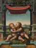 Die Kinder Christus und Johannes der Täufer umarmend - Atelier von Joos van Cleve — Ansicht des Kunstwerks