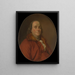 Benjamin Franklin - Atelier de Joseph Siffred Duplessis — gerahmtes Bild an der Wand