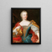 Portrait der Kaiserin Maria Theresia, Königin von Ungarn und Böhmen, mit der ungarischen Krone - Atelier von Martin van Meytens — gerahmtes Bild an der Wand