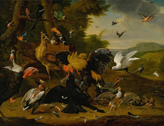 Workshop of Melchior de Hondecoeter - Aesops fable of the raven.webp