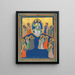 Der Christus in Majestät mit den zwölf Aposteln - Atelier von Pacino di Bonaguida — gerahmtes Bild an der Wand