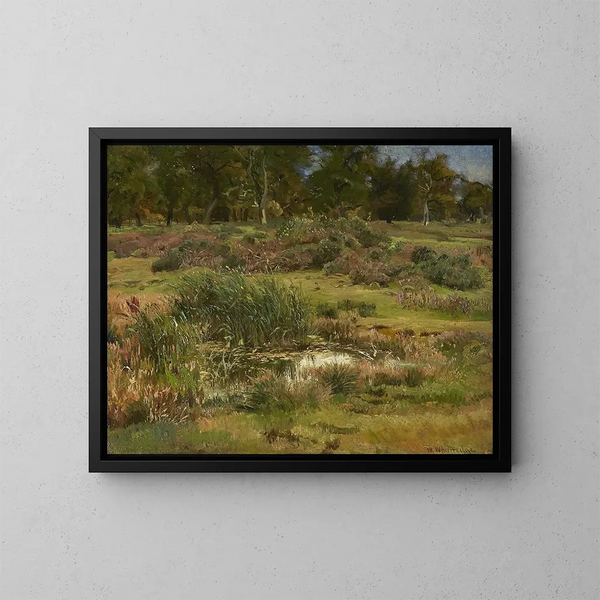 Eine Studie, die auf der Schafweide in Namen gemacht wurde - Worthington Whittredge — gerahmtes Bild an der Wand