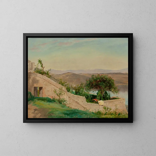 Worthington Whittredge - Lake Albano from Castle Gandolfi Italy.webp