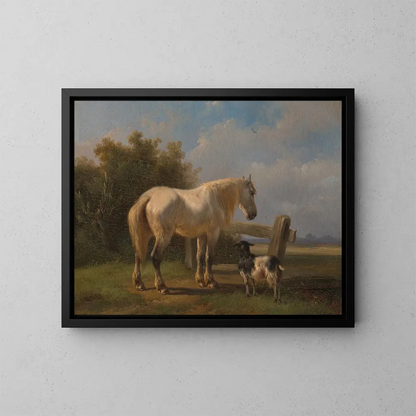 Pferd auf der Weide - Wouterus Verschuur — gerahmtes Bild an der Wand
