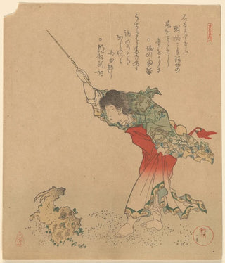 Yanagawa Shigenobu - Woman Transforming a Rock into a Goat.webp