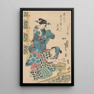 Yoshitoro - Woman Scolding Servant.webp