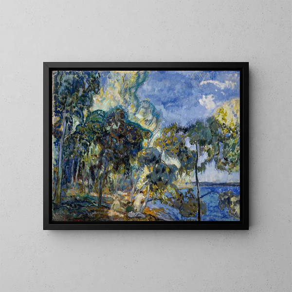 Landschaft von Korpilahdi - Yrjö Ollila — gerahmtes Bild an der Wand
