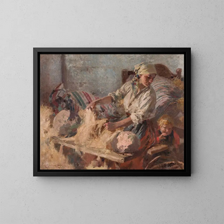 Zdzisaw Jasiski - Flax combing.webp