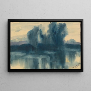 Zolo Palugyay - Blue Mood over a Lake.webp