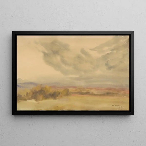 Wolken über einer Ebene - Zolo Palugyay — gerahmtes Bild an der Wand