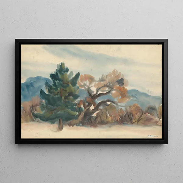 Bord de la forêt en automne - Zolo Palugyay — gerahmtes Bild an der Wand