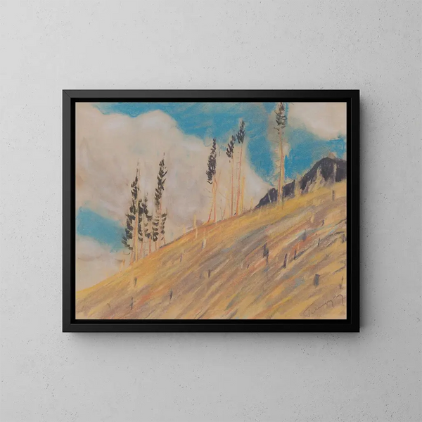 Landschaft - Zolo Palugyay — gerahmtes Bild an der Wand