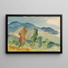 Landschaft am Fuße der Berge - Zolo Palugyay — gerahmtes Bild an der Wand