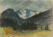 Landschaft mit Bergen und verschneiten Gipfeln - Zolo Palugyay — Ansicht des Kunstwerks