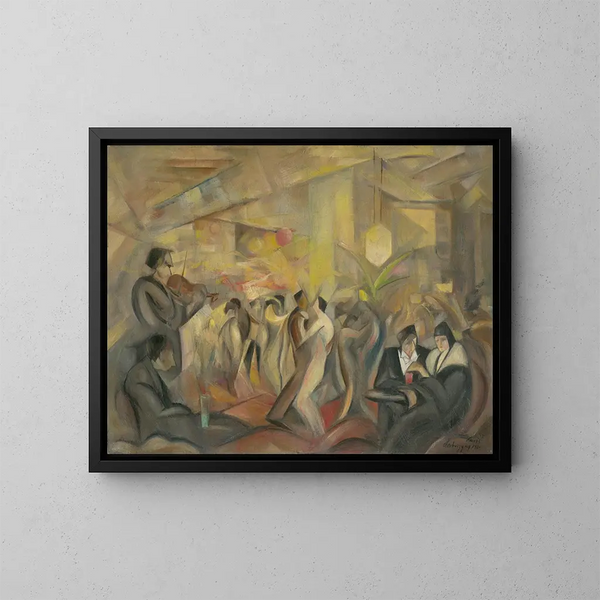 Café parisien - Zolo Palugyay — gerahmtes Bild an der Wand