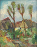 Skizze einer Landschaft mit Pappeln - Zolo Palugyay — Ansicht des Kunstwerks