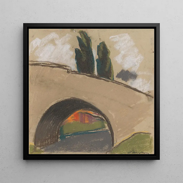 Zolo Palugyay - Village Bridge over a River.webp