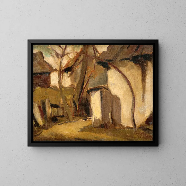 Dorfgasse - Zolo Palugyay — gerahmtes Bild an der Wand