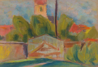 Zolo Palugyay - Village with a Church.webp