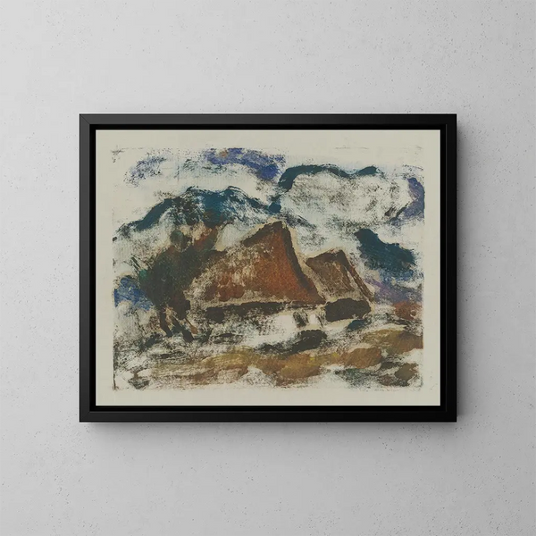 Winterlandschaft - Zolo Palugyay — gerahmtes Bild an der Wand