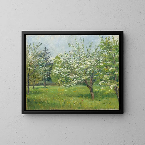 Bäume in Blüte - Zora von Preradovic — gerahmtes Bild an der Wand