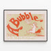 Vintage-Poster A Bubble von L.B. Walford — gerahmtes Bild an der Wand
