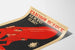 Rotes und schwarzes sowjetisches Propagandaposter im Vintage-Design