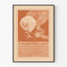 Vintage-Poster Kalender 1904 mit Küken Lithografie Orange