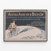 Vintage-Poster Reise mit dem Fahrrad durch Asien — gerahmtes Bild an der Wand