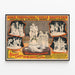Vintage-Poster 8 schöne Damen in lebenden Statuen - Künstlerische Wanddekoration — gerahmtes Bild an der Wand