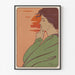 Jugendstil-Plakat – L’Heure du silence – Henri Meunier, in einem schmalen Rahmen an einer hellen Wand.