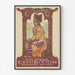 Historisches Plakat – Koloniale Ausstellung Semarang, 1914, in einem schmalen Rahmen an einer hellen Wand präsentiert.