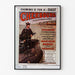Vintage-Poster Normandie – Cherbourg, chemins de fer de l’Ouest, in einem dünnen Rahmen an einer hellen Wand.