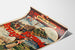 Vintage-Plakat Normandie – Normandie und Bretagne — Chemins de fer de l’Ouest, auf leicht gebogener Fläche in perspektivischer Ansicht.