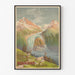 Altes Schulposter – Mer de Glace – Hugo d’Alési, in einem schmalen Rahmen an einer hellen Wand.