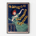 Vintage-Reiseplakat – Livorno, Badesaison, in einem schlanken Rahmen an einer hellen Wand.