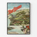 Vintage-Plakat «Aix-les-Bains, Mont-Revard, crémaillère», in einem schlanken Rahmen an einer hellen Wand präsentiert.