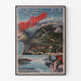 Vintage-Poster Mont-Revard, Zahnradbahn, in einem schmalen Rahmen an einer hellen Wand.